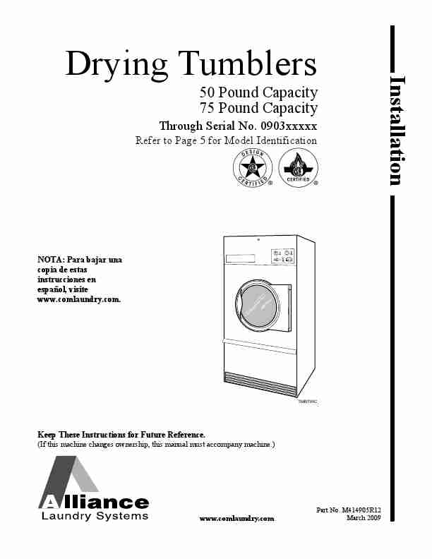 Alliance Laundry Systems Clothes Dryer TMB795C-page_pdf